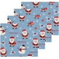 thumbnail image 2 of SKYSONIC Christmas Santa Claus Snowman Washcloths Set of 2, Highly Absorbent Soft Cotton Fingertip Towels for Bathroom, Kitchen, Gym, Spa, Home Decor, 12 x 12 Inch, 2 of 7