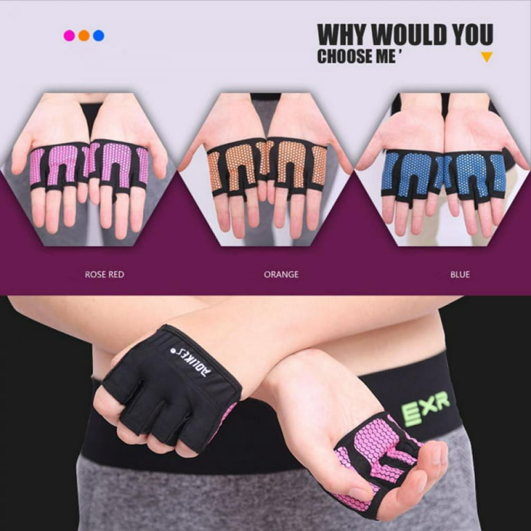 Weight-Lifting Workout Fitness Gloves | Callus-Guard Gym Barehand Grips |  Support Cross-Training, Rowing, Power-Lifting, Pull Up for Men & Women