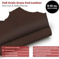 thumbnail image 2 of ELW Grass Fed Leather 8-10 oz. 3-4mm Heavy Duty Pre-Cut 10"x48" Dark Brown Full Grain Cowhide for Tooling, Carving, Holsters, Belts, Bags, Boots, Shoes, Cases, Repair, Knife Sheaths, Furniture, 2 of 7