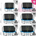 thumbnail image 7 of Joyberri trampoline for kids with trampoline net, add-on LED lights, and sprinklers, 10-ft, Blue, 7 of 7