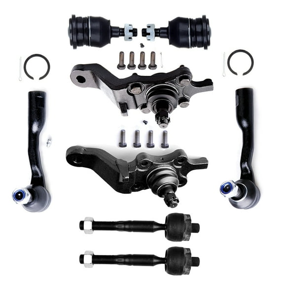 CCIYU Lower Upper Ball Joints Inner Outer Tie Rod End fit for 2001-2002 for Toyota Sequoia 2000-2002 for Toyota Tundra 8pcs Suspension Kit
