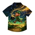 thumbnail image 2 of OGLCCG Kids Boys St. Patrick's Day T Shirts Shamrock Graphic Short Sleeve Button Down Tees Funny St Patty's Irish T-Shirt Tops 2-15 Years, 2 of 6