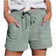 thumbnail image 1 of Women's Shorts Summer Fashion Casual Muslin Trousers With High Waist Straight Leg Sport Casual Loose Shorts With Drawstring Short, 1 of 5