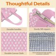 thumbnail image 4 of Pink Cute French Bulldogs Insulated Lunch Bag for Women & Adults,Large Portable Soft Cooler Lunch Bag,Thermal Food Storage Tote with Pearl Cotton,8.66L,8.75x5.75x9.5 Inch, 4 of 6
