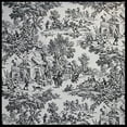 thumbnail image 2 of Victoria Park Toile 68-Inch-by-30 Inch Tailored Tier Curtains, Black, 2 of 2