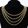 thumbnail image 3 of FEEL STYLE 5mm Figaro NK Chain Neckalce For Men Women Hip Hop Gold Color 316L Stainless Steel Hip Hop Jewelry 24", 3 of 7