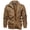 Khaki, variant on Men's Winter Fleece Lined Jacket Thick Sherpa Trucker Cargo Coat Field Zip Front Stand Collar Outwear with Multi Pockets for Casual Work Khaki L