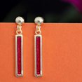 thumbnail image 4 of Gehena By Estele Red Non Precious Base Metal Drop Earrings (5010046-Ig-Rd), 4 of 5