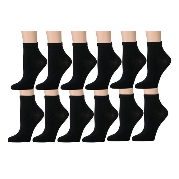 SOCKS'NBULK 12 Pairs Kid's Ankle Socks, Athletic Sports Running Quarter Length Socks for Boys or Girls - Many Styles