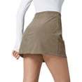 thumbnail image 4 of Womens Corduroy Mini Skirt High Waisted Basic Casual A-Line Short Fall Winter Skirts Light Brown L, 4 of 10