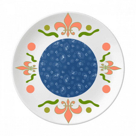 

Pattern Blue Sky Night Dot Traditional Flower Ceramics Plate Tableware Dinner Dish