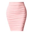 thumbnail image 5 of Wxolcjlv Womens Ruched Midi Skirt High Waist Bodycon Cut Office Daily Skirts, 5 of 5