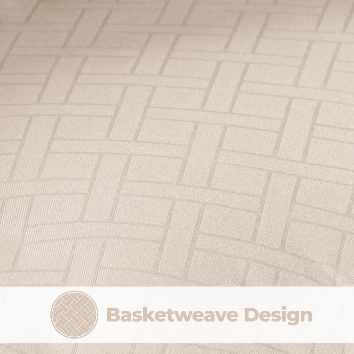 Superior Basketweave Plush Down Alternative Comforter, Twin XL, Cream