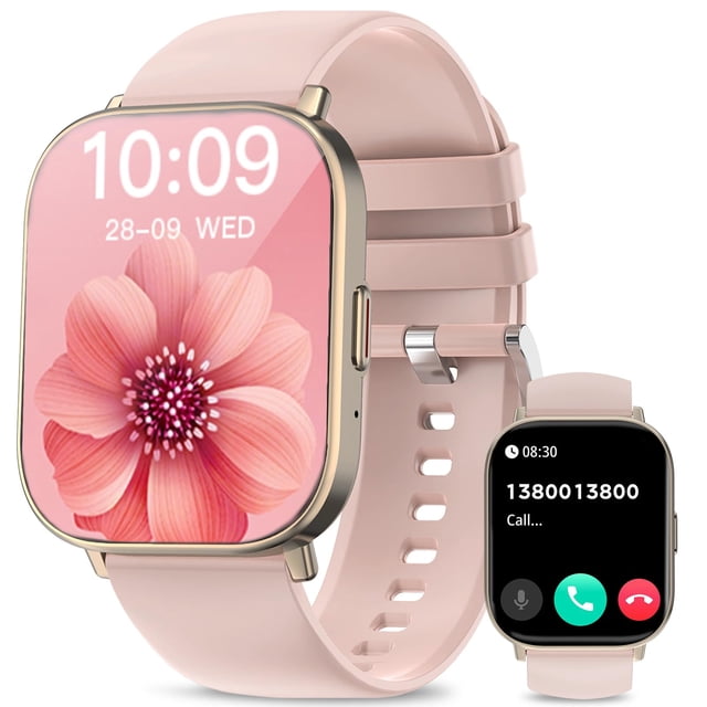 Reloj inteligente Fitoncloud con pantalla HD IP67 de 2,01", resistente al agua, color rosa