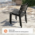 thumbnail image 5 of Pellebant 2 Pack Aluminum Armless Chair Dining Set with Arm Gray, 5 of 8