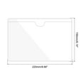 thumbnail image 2 of Uxcell 20Pcs Self Adhesive Index Card Pockets Plastic Label Holder Sticky Pocket Sleeves Clear Clear 6" x 8.7", 2 of 6