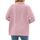 thumbnail image 4 of Camisetas para mujer,Camiseta de verano de manga larga para mujer, camisa informal con cuello vuelto, blusa de color liso, mezcla de algodón suave, para usar en casa o en el trabajo, sopatenor, 4 of 7