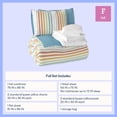 thumbnail image 3 of Mainstays Kids Vintage Stripe Reversible Comforter Set with Sheets, Full, 7 Pieces, 3 of 10