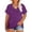 Purple, variant on ClodeEU Women's Plus Size V Neck Short Sleeve T-Shirt ,Solid Color Casual Loose Fit Summer Tee Green,Womens Plus XXXL