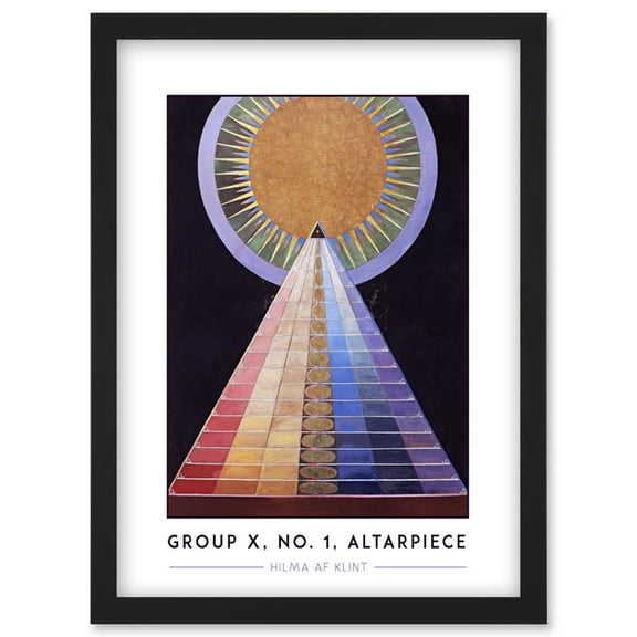 Hilma Af Klint Group X, No. 1, Altarpiece Abstract Painting Artwork Framed Wall Art Print A4