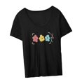 thumbnail image 3 of Camiseta con estampado de flores para mujer, camiseta con cuello redondo, camiseta de manga corta suave y moderna SG, 3 of 8