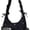 Black, variant on Sunyuer Kawaii Star Print Ita Shoulder Bag for Women, Cute Ruffle Strap Hobo Crossbody Purse with Clear Window, Multi Pocket Casual Nylon Handbag, Daily Messenger Bag