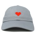 thumbnail image 4 of DALIX Pixel Heart Hat Womens Dad Hats Cotton Caps Embroidered Valentines Gray, 4 of 7