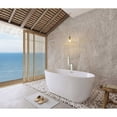 thumbnail image 3 of Elegant Kitchen & Bath BT10754GW-BNK 54 in. Soaking Bathtub, Glossy White with Brushed Nickel Trim, 3 of 8