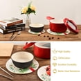 thumbnail image 5 of SKYSONIC 2 pcs Watercolor Bird Cardinal Winter Pot Holders Trivets, Heat Resistant Trivets,Christmas Pine Cotton Thread Weave Mats for Hot Pads Pans Pot Bowl Teapot, 5 of 7