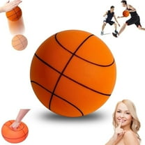 Silent Basketball 29.5, Full Size Indoor Soundless Basketball for Adults and Youth Official Size 7, Quiet Bounce Orange Design with PU Material, Ideal for Indoor Training
