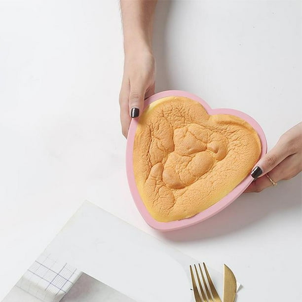 Molde de pastel de silicona duradero Macarena 6 pulgadas rosa