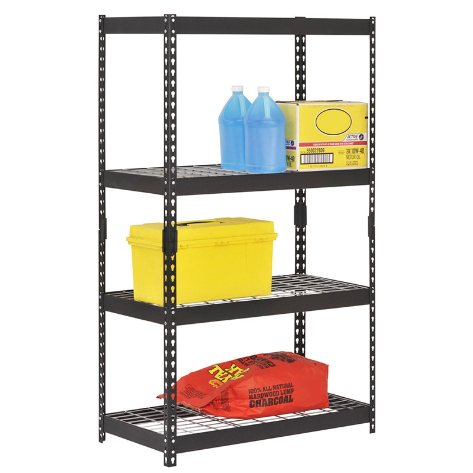 Muscle Rack 36"W x 18"D x 60"H FourShelf HeavyDuty Steel Shelving