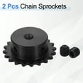 thumbnail image 3 of 2Pack #25 Chain Roller Sprocket 6.35mm Bore 1/4" Pitch 20 Tooth with Set Screws, 3 of 6
