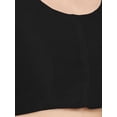 thumbnail image 4 of eloria Women's Art Silk Top Short Sleeve Blouse Deep Neck Top Sari Accessories Color: Black | Size: 44, 4 of 6