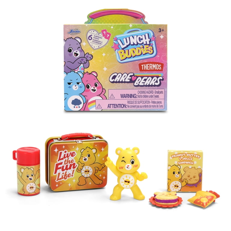 Jada Toys, Care Bears Lunch Buddies Mini Tin with Thermos, 2-inch