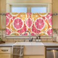 thumbnail image 2 of Yayeee Kitchen Curtains Tier Set of 2 Light Filtering 57"x24" Over Sink Window Panels, Pink Grapefruit Slices, 2 of 7