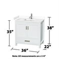 thumbnail image 4 of Wyndham Collection Wcs141436s-Vca-M24 Sheffield 36" Free Standing Single Basin Vanity Set, 4 of 7
