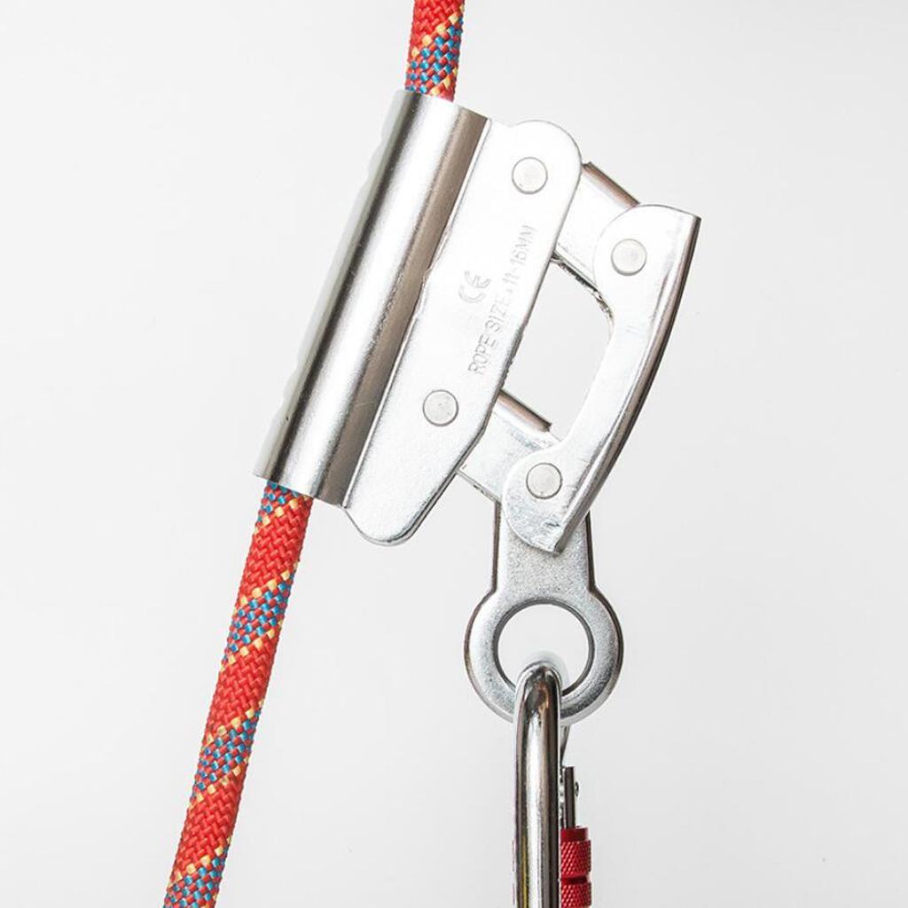 Nishiyuenyi Climbing Fall Protect Carabiner Rope Grab Ascender 11-16mm Rope Rappelling B 6KN
