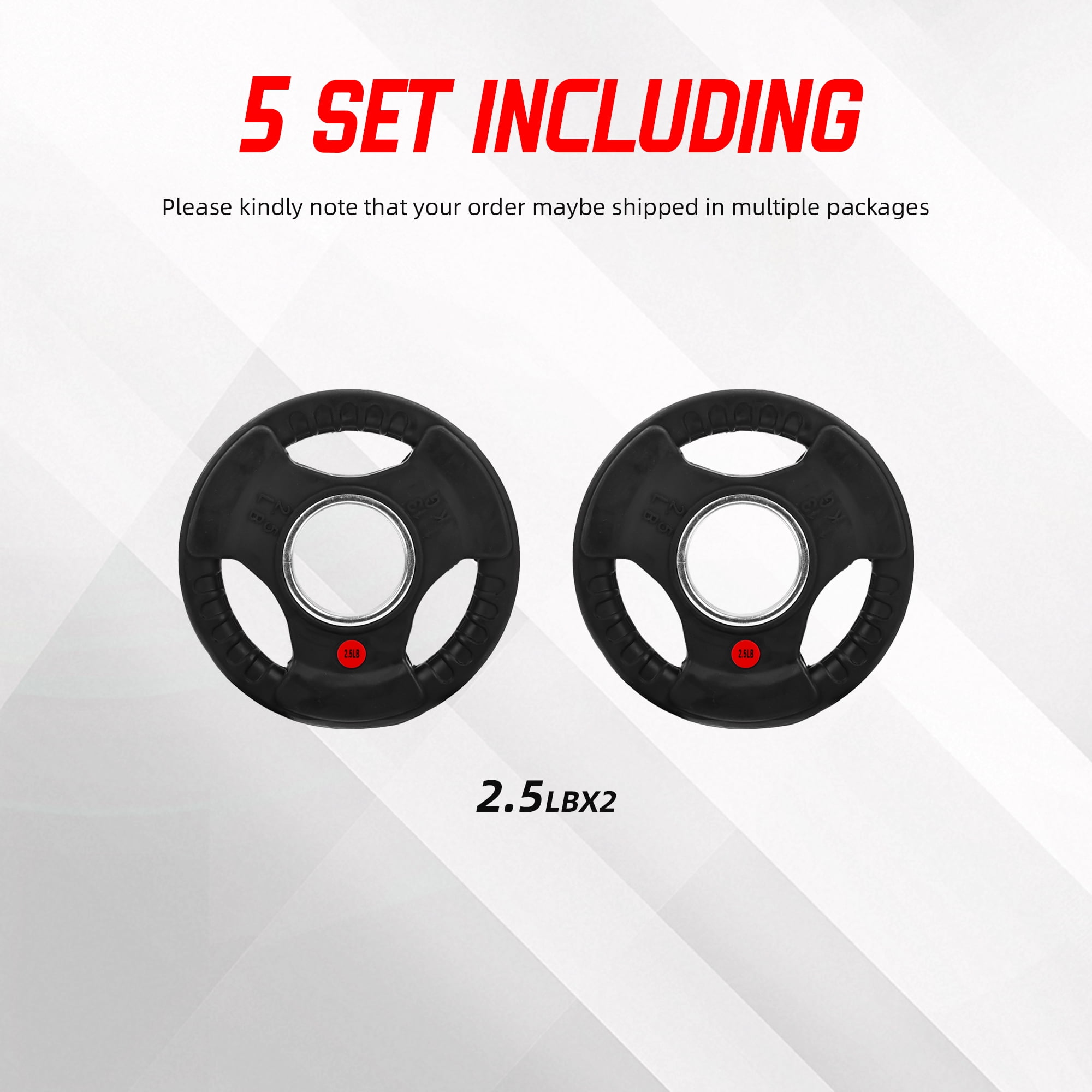 FlexWave 2-Inch Olympic Cast Iron Weight Plates，Multiple Sizes & Set Options, for Strength Training & Weightlifting