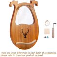 thumbnail image 5 of Fetcoi, Lyre Harp16 Steel String Lyre Harp With Tuning Wrench And Pick 3 Type Lap Harp In Mahogany(Type 2), 5 of 7