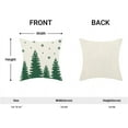thumbnail image 5 of Christmas Pillow Covers 16x16 Inch Set of 2 Cream Sage Green Christmas Tree Snowflakes Decor Throw Pillows Winter Xmas Holiday Outdoor Cushion Cases for Couch Bed Decorations, 5 of 6