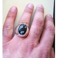 thumbnail image 4 of Snowflake Obsidian Mans Ring, Natural Snowflake Obsidian, Biker Ring, Silver Jewelry, 925 Silver Ring, Gift, Heavy Mens Ring, Arabic Design, Ottoman Style Ring, Christmas, Turkey Mens Signet Ring, 4 of 5