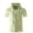 Green, variant on Kcolen Mens Big And Tall T Shirts 3Xlt Men's Summer Fashion Plaid Lapel Top Zipper Cardigan T-Shirt Casual Sleeveless Tee
