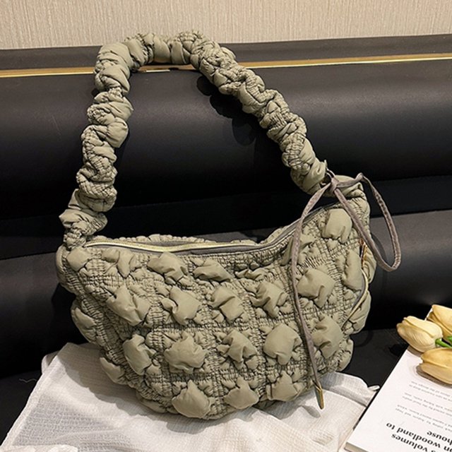 Hobo Bolsos de mujer Bolsos de satchel acolchados coreanos Bolso de mensajero de ocio Bolso acolchado FLhrweasw Nuevo
