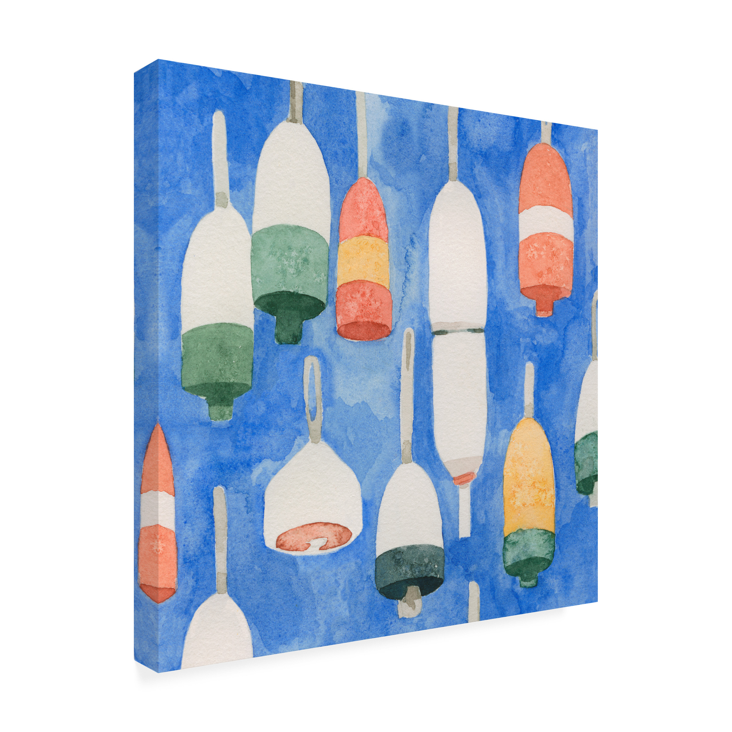 Trademark Fine Art Emma Caroline Salty Ocean Buoys I Canvas Wall Art - 24x24