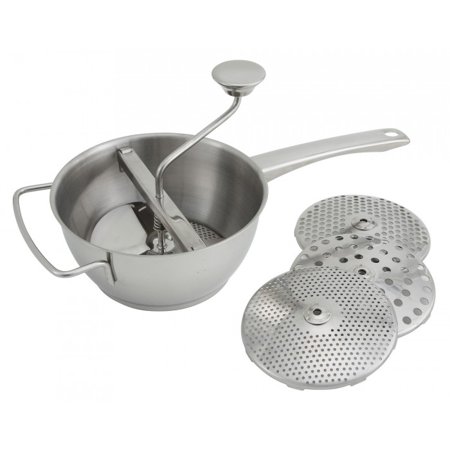 

Winco SVM-3 Stainless Steel 8 Food Mill with 3 Graters 2 Qt.