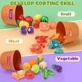 thumbnail image 2 of IYHN Play Food Set for Toddlers, Learning Toys 86pcs Cutting Food for Preschool Activities, Pretend Play Kitchen Accessories for Kids, Color Sorting Set for Boys & Girls, Daycare Educational Toy, 2 of 10