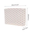 thumbnail image 2 of Unique Bargains 1 Pc convenient Rectangle Flat Dots Makeup Bag for Travel Large White Pink Polyester, 2 of 5