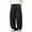 Black, variant on Men's Drapey Loose Casual Pants Japanese Retro Pleated Design Micro Leg Drawstring Long Pants