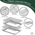 thumbnail image 4 of Small Baking Sheet with Wire Rack Set [ Baking Pans + Cooling Racks] Stainless Steel Small Baking Tray with Rack Set Rust & Warp & Easy Clean Baking Pan with Rack, 4 of 7